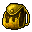 golden backpack of holding
